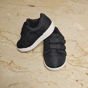 Airwalk Toddler Baby Boys Black Double Strap Canvas Wide Sneakers Size 4W